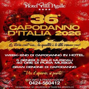 Capodanno D'Italia 2026 - 36° Anniversario | Villa Pigalle