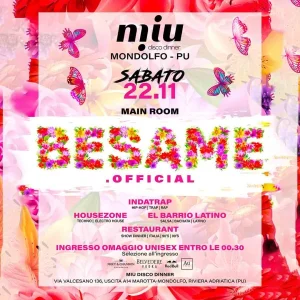 Besame Tour • Special Guest Dj Sounder  Miu Disco | Miu disco dinner