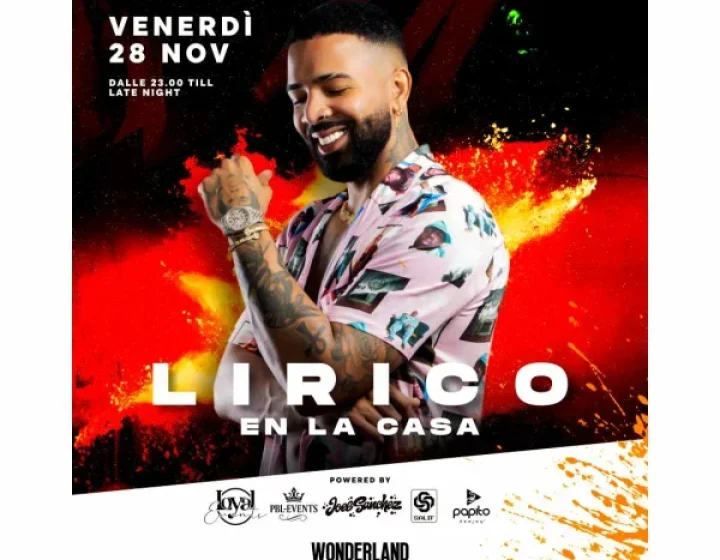LIRICO EN LA CASA @ Wonderland 28 Novembre 2025   Wonderland Club