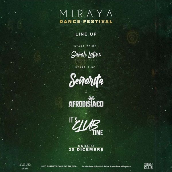 Miraya Dance Festival - Seorita - Afrodisiaco - It's Club Time | Miraya Winter Club