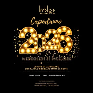 CAPODANNO @ BYBLOS 31 Dicembre 2025 | Byblos Club
