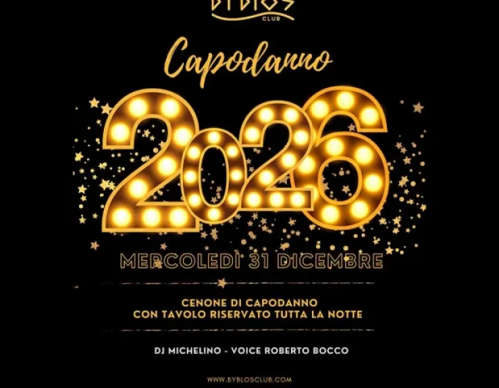 CAPODANNO @ BYBLOS 31 Dicembre 2025 Byblos Club