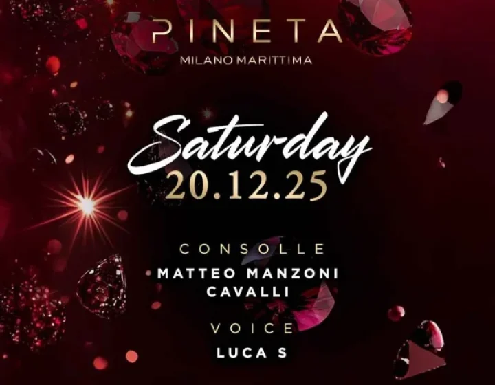 SATURDAY Pineta Milano Marittima 20 Dicembre 2025 Pineta Milano Marittima