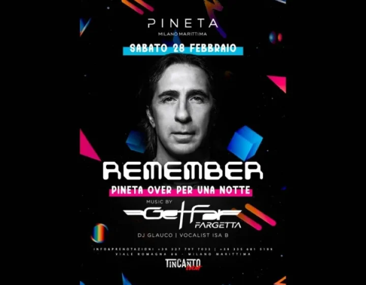 REMEMBER PINETA OVER w/ FARGETTA   Pineta Milano Marittima