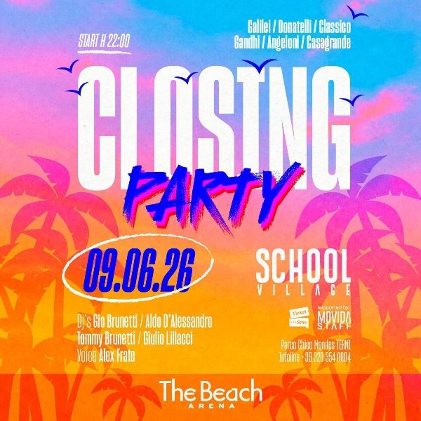 School Village Closing Party | The Beach Parco Chico Mendes