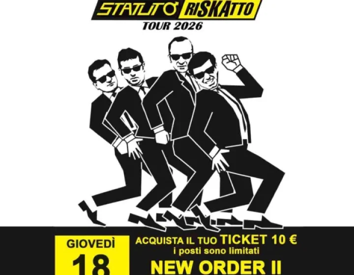 STATUTO RISCATTO Tour 2026   New Order