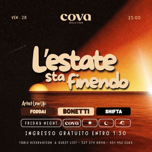 L'Estate Sta Finendo | Cova Beach Club
