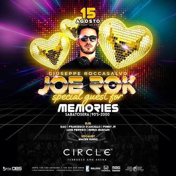 Memories 90-2000 special guest Giuseppe Roccosalvo | Circle Club