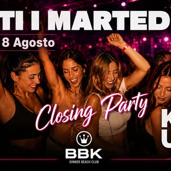 Martedì 18 Agosto | CLOSING KUDURO NIGHT | Tutti i Martedì COMIDA Y FIESTA | BBK PLEASURE BEACH | BBK Pleasure Beach