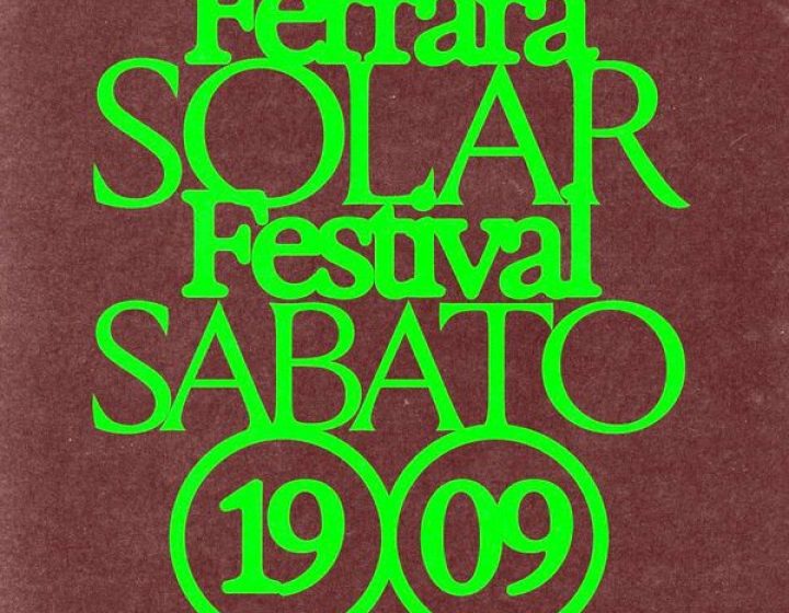 FERRARA SOLAR FESTIVAL Giardini Sonori