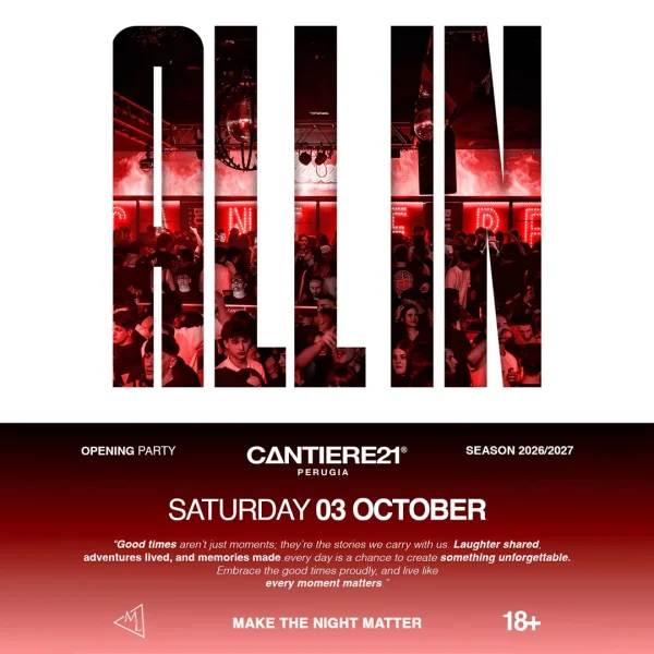 ALL IN OPENING PARTY | Cantiere 21