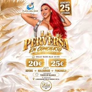 La Perversa En Concierto White Party | Playa del Mar